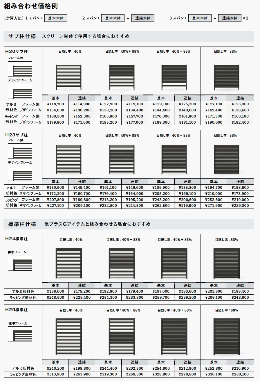 Gスクリーン 目隠しフェンスタイプ【2023年版】_価格_1
