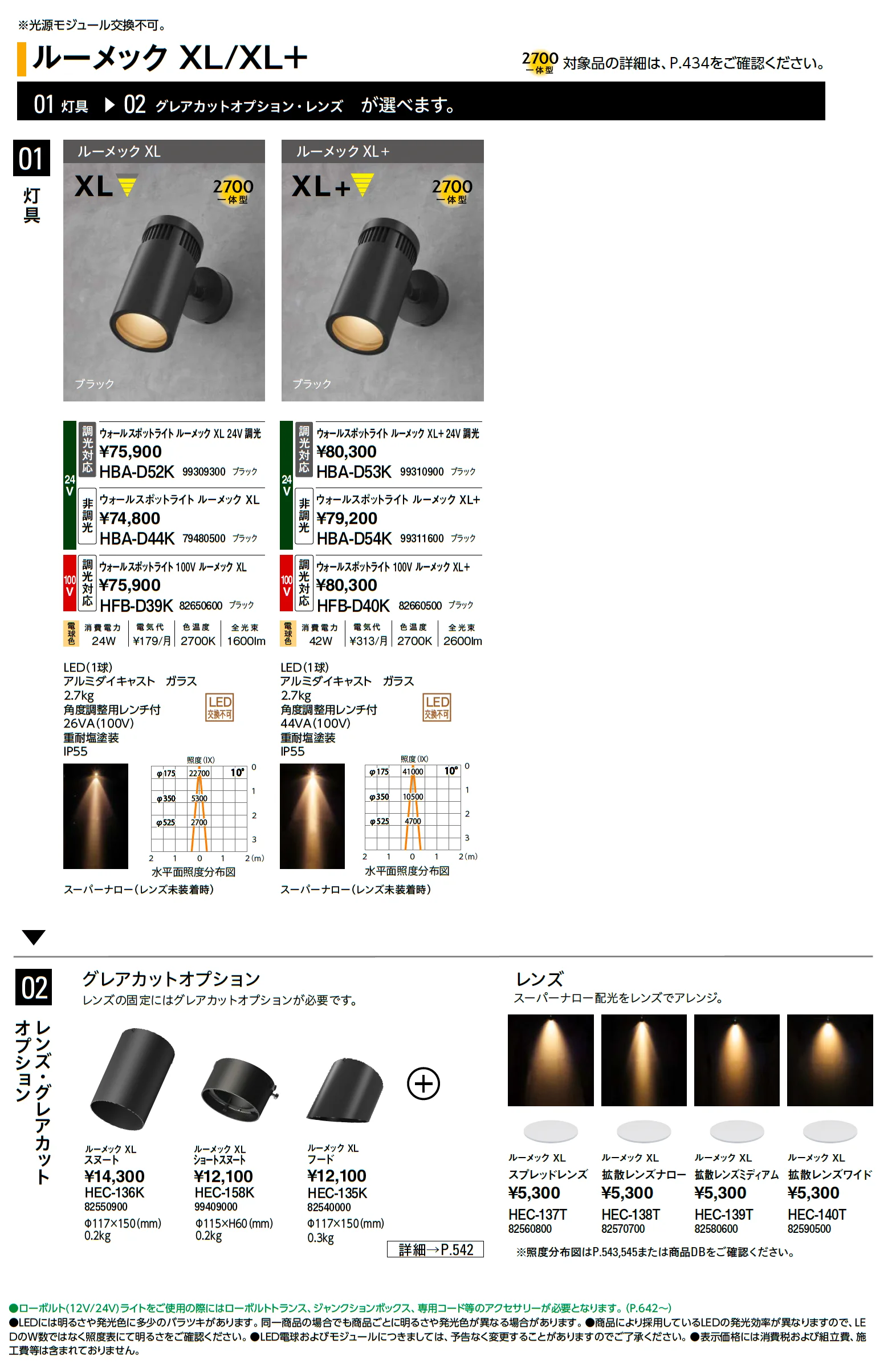 ウォールスポットライト ルーメック XL / XLプラス_価格_1