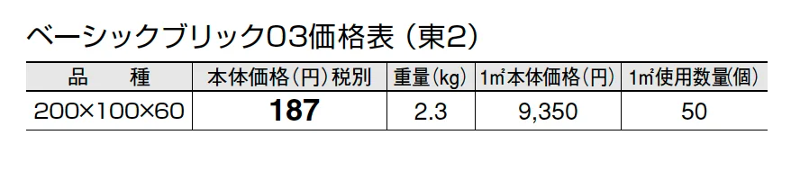 ベーシックブリック 03【2024年版】_価格_2