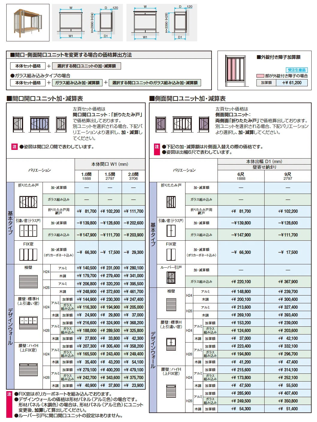 X.スタイル／クロス.スタイル 床仕様 壁寄せ納まり 標準タイプ（ガーデンルーム）【2024年版】_価格_2