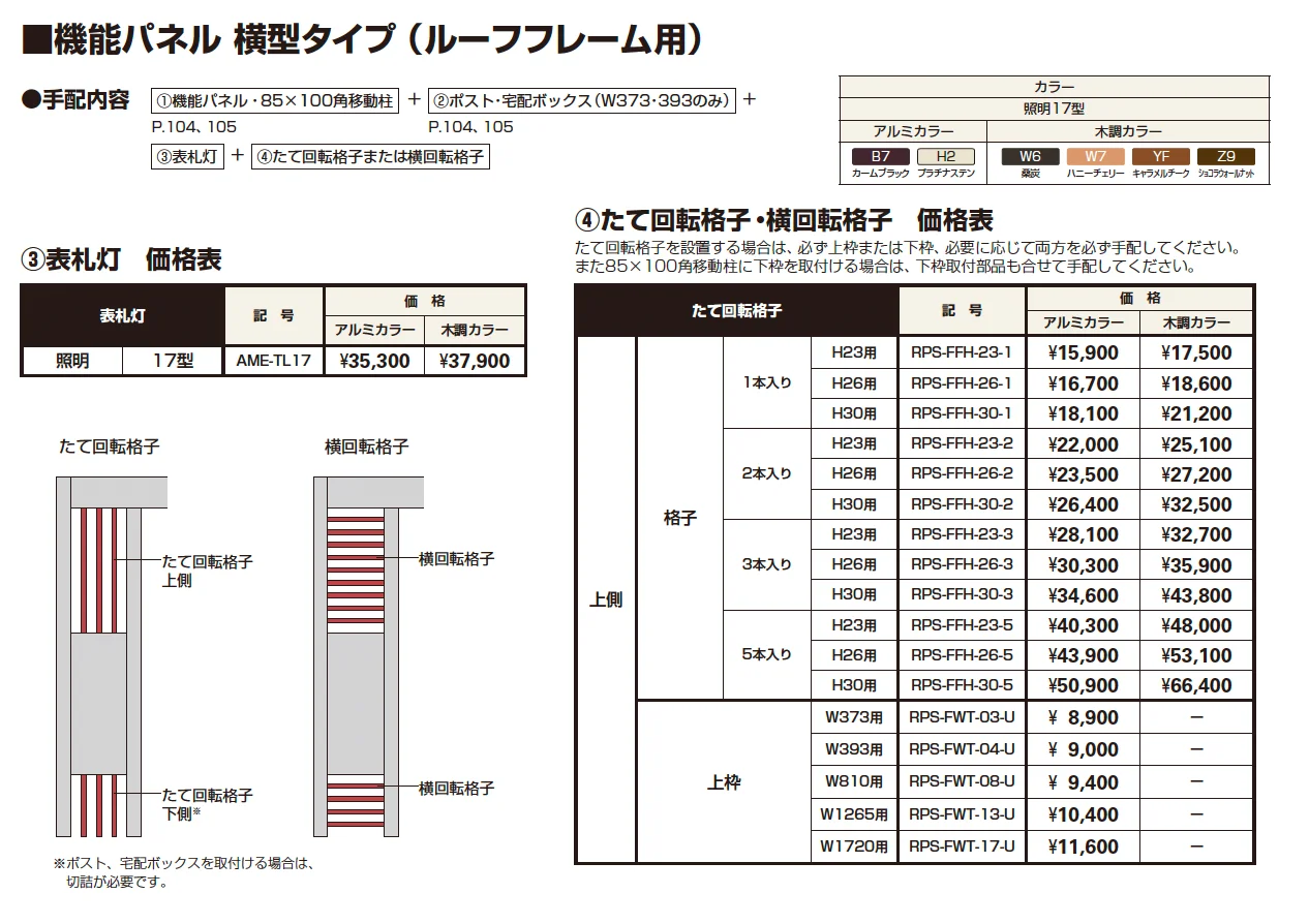 リレーリア 機能パネル 横型タイプ〈W810・W1265・W1720〉（ルーフフレーム用）【2023年版】_価格_3