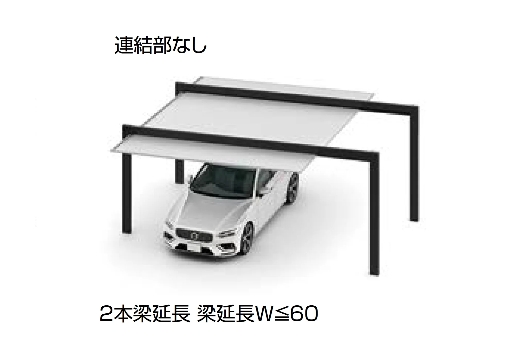 LIXILの「カーポートSC 1500 2台用 梁延長」のサブ画像3
