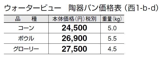 ウォータービュー 陶器パン【2024年版】_価格_4