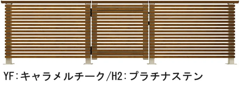 YKK APの「ルシアス デッキ門扉 A03型 横ストライプタイプ【2025年版】【廃番】」のサブ画像2