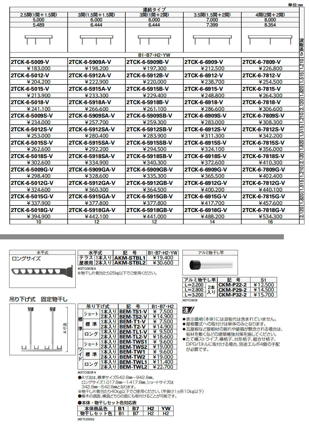 ルシアス　バルコニー対応波板屋根　2TC-6型【2023年版】_価格_4