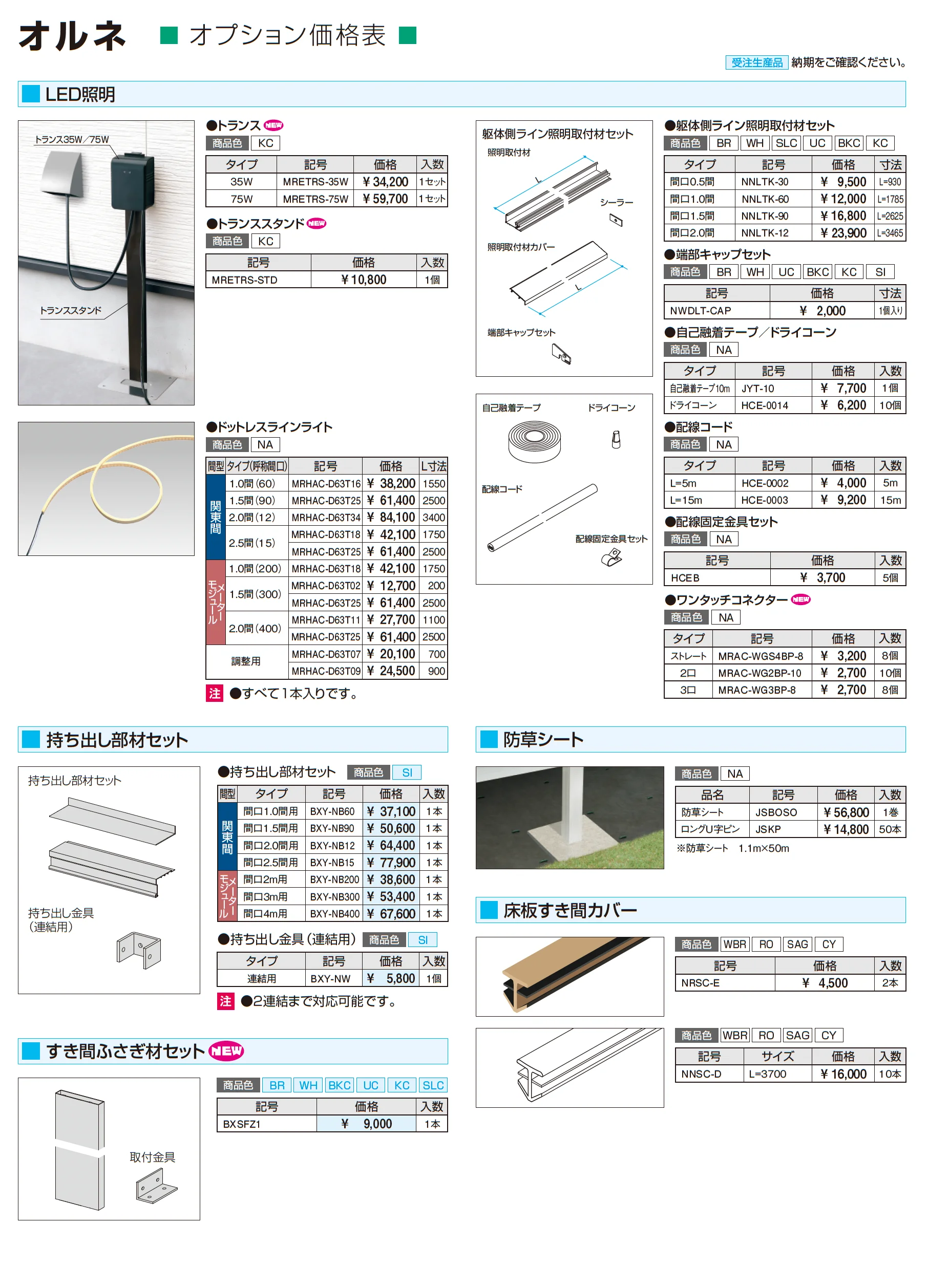 オルネ(柱建て式 ショートタイプ〈横格子〉)_価格_3