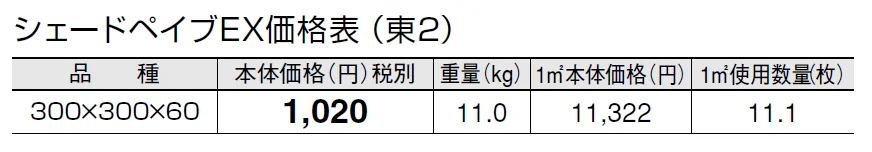 シェードペイブ EX(遮熱透水平板)【2024年版】_価格_2
