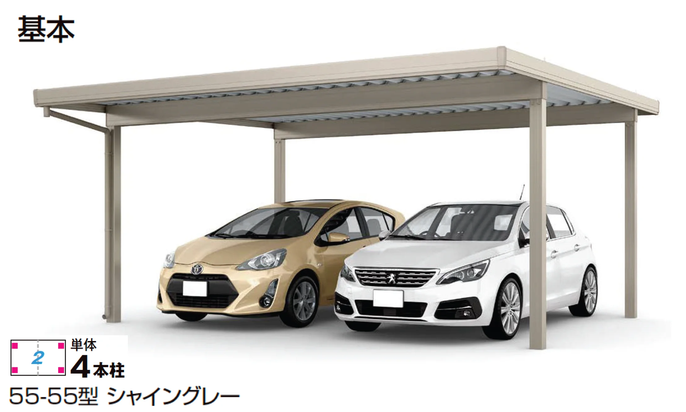LIXILの「カーポートSW 1500タイプ 2台用【2025年版】」