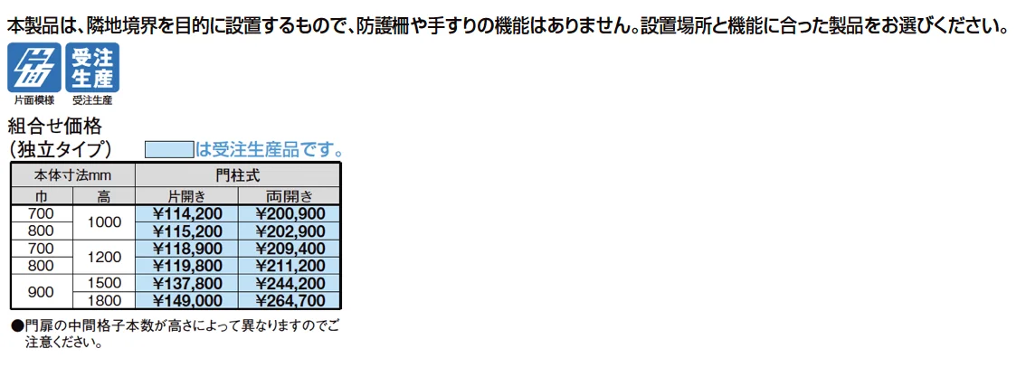 メッシュ門扉 A型【スチール製】【2025年版】_価格_1