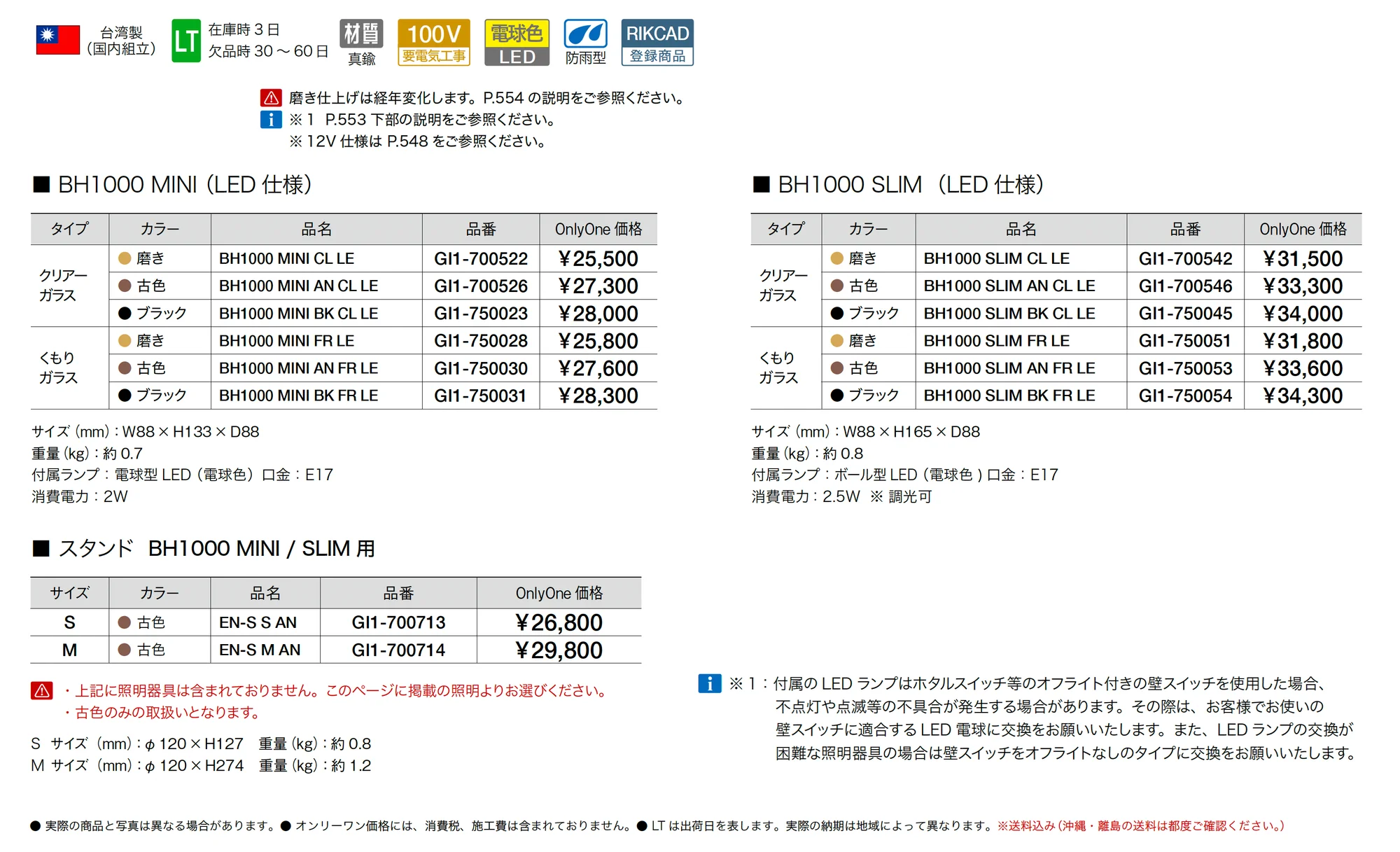 真鍮製ガーデンライト スモールサイズ 100V仕様_価格_1