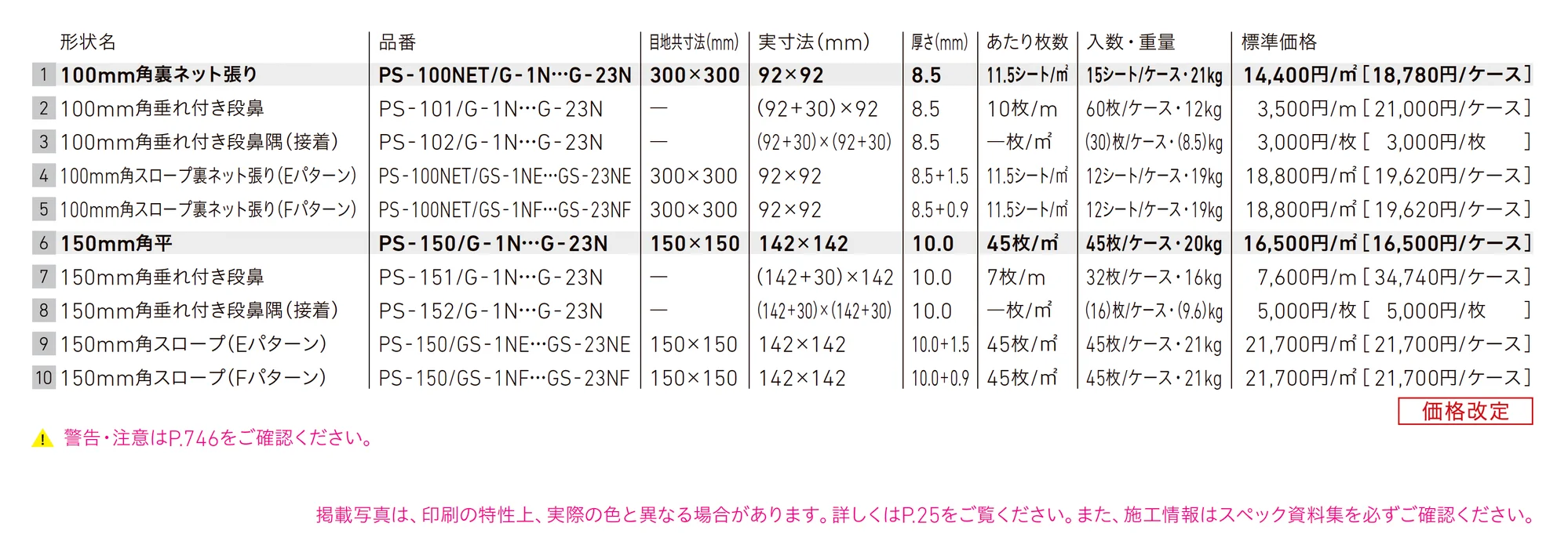 ニューイナフロア100・150_価格_1