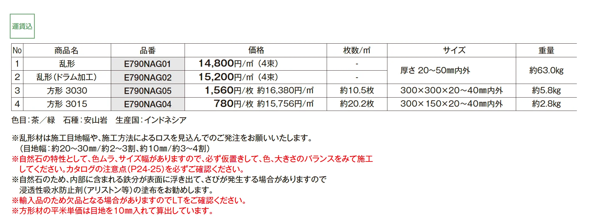 鉄平石【2025年版】_価格_1