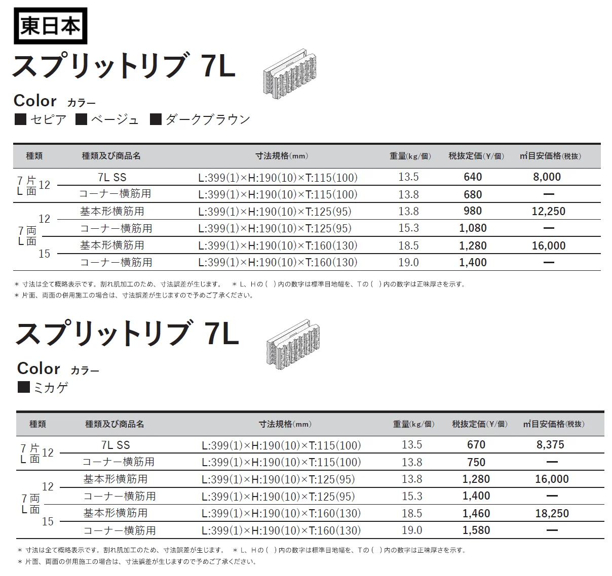 スプリットリブ12-7L SS【東日本・西日本】【2024年版】_価格_2