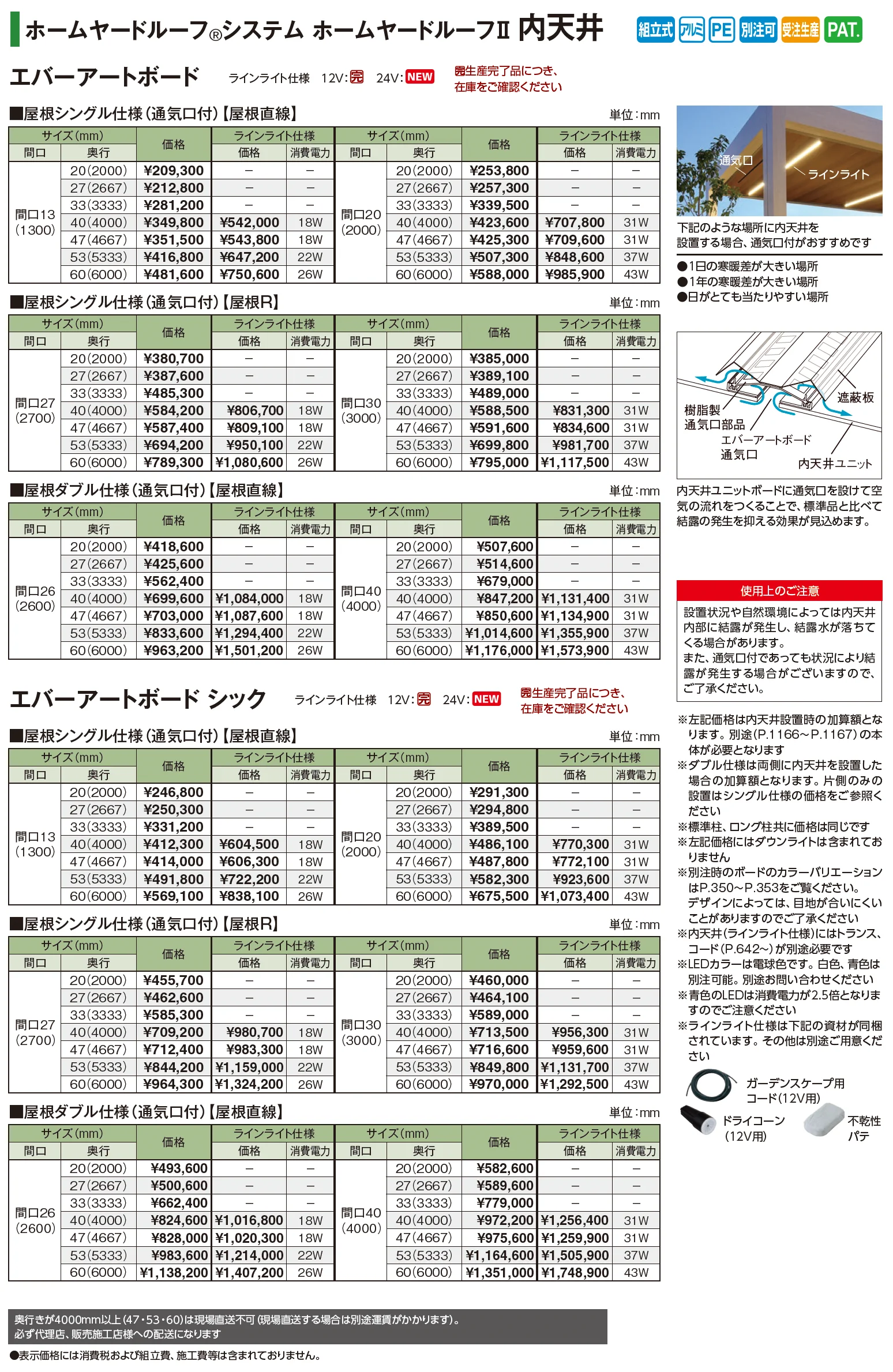 ホームヤードルーフ®︎システム ホームヤードルーフⅡ 壁付仕様_価格_3