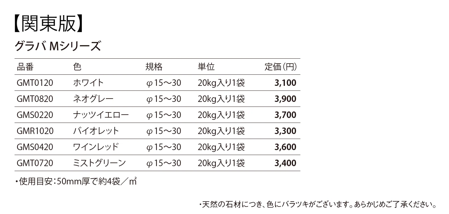 グラバMシリーズ_価格_1