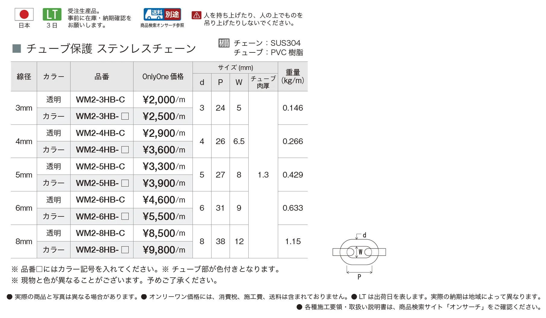 チューブ保護 ステンレスチェーン【2025年版】_価格_1