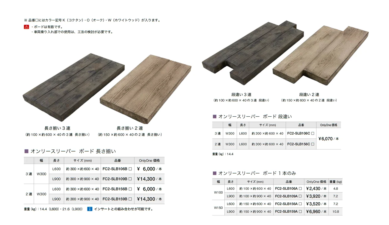 オンリースリーパー インサート/ボード_価格_2