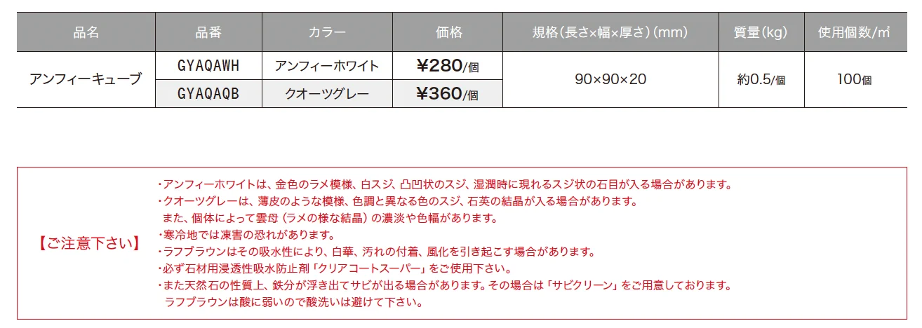 アンフィーストーン キューブ【2025年版】_価格_1