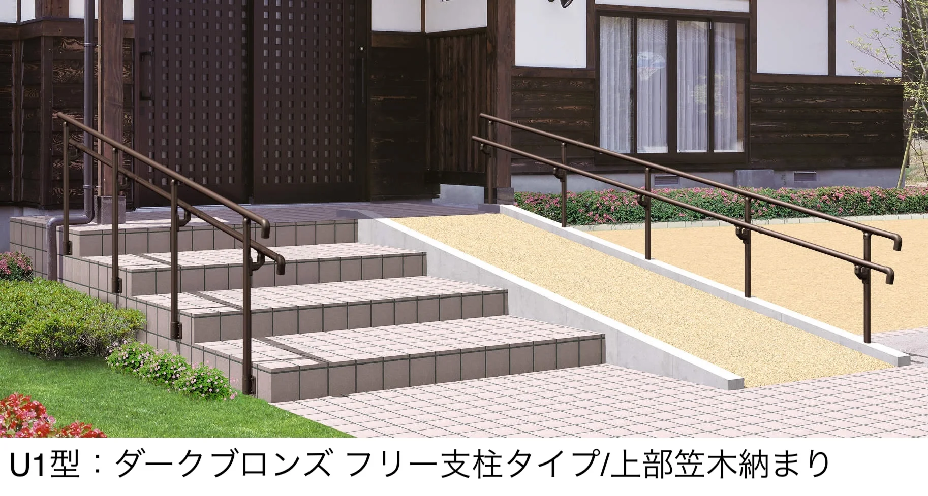 三協アルミの「エトランポU1型フリー支柱タイプ/上部笠木納まり【2025年10月価格改訂版】」のサブ画像1