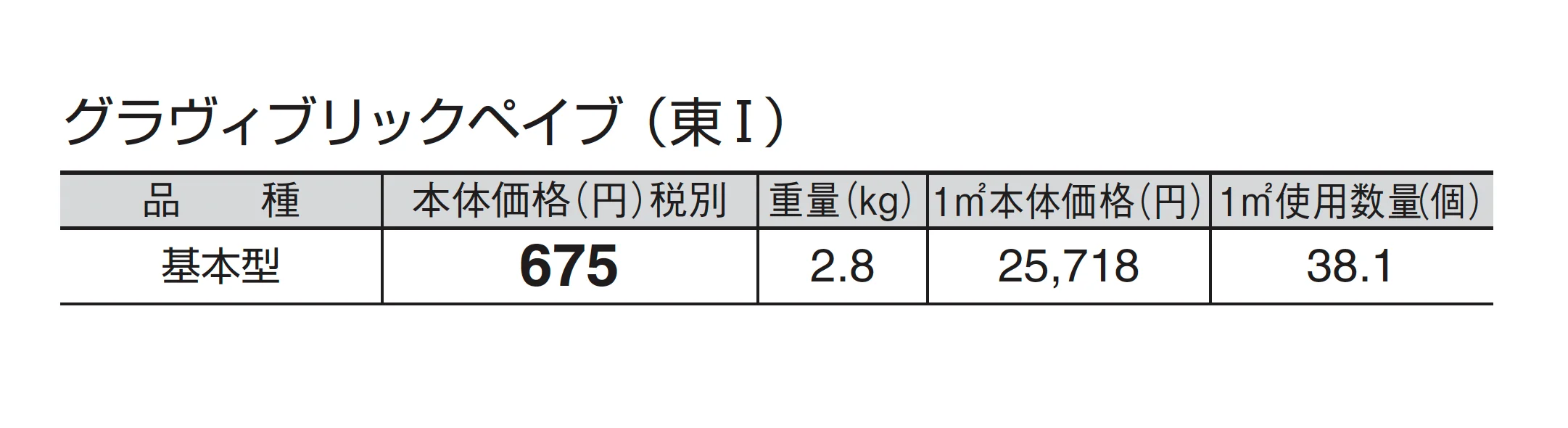 グラヴィブリックペイブ_価格_1