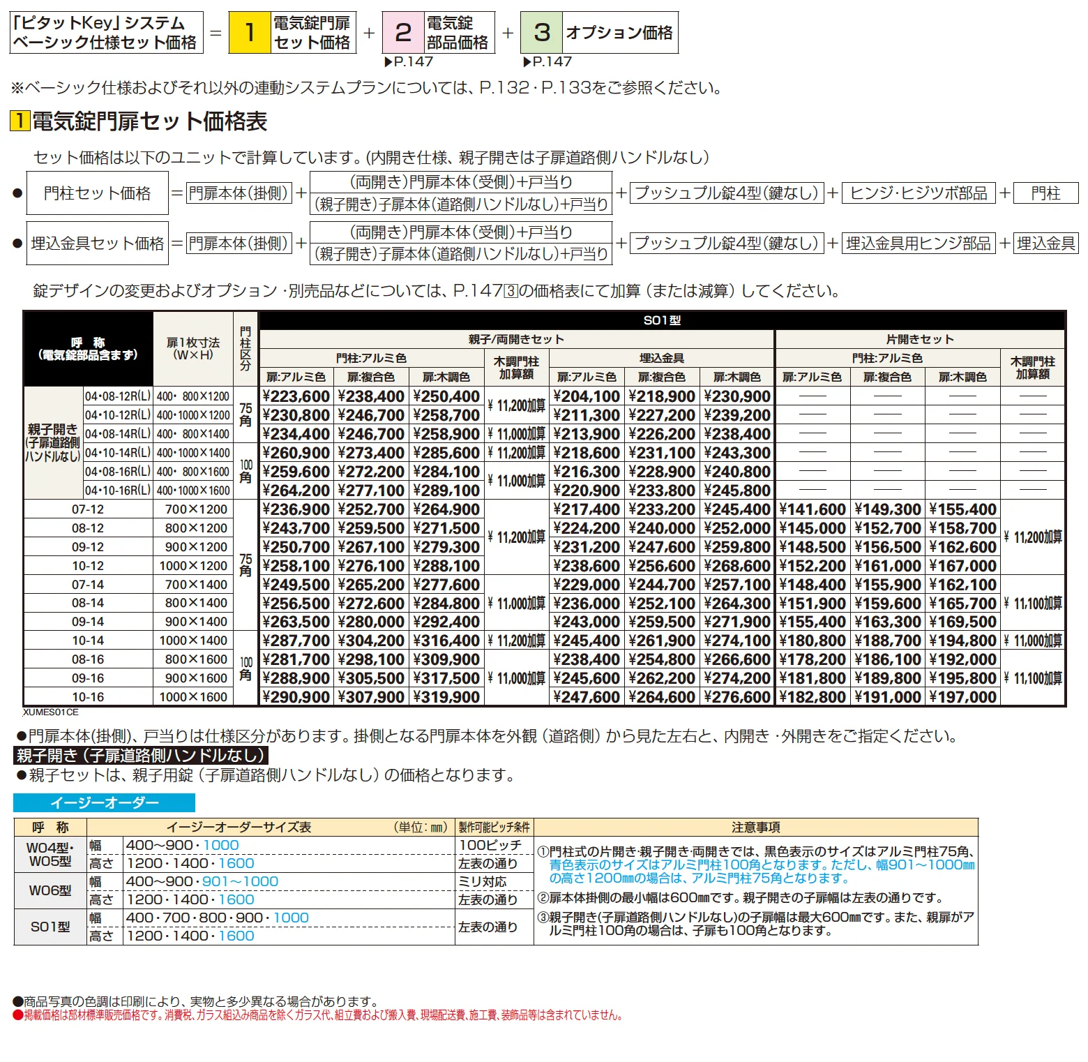 〔ピタットKey システム〕電気錠付 ルシアス 門扉シリーズ S01型【2024年版】_価格_1