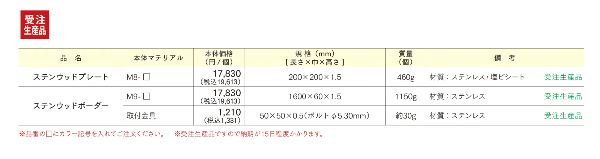 ステンウッドアクセサリー【2025年版】_価格_1