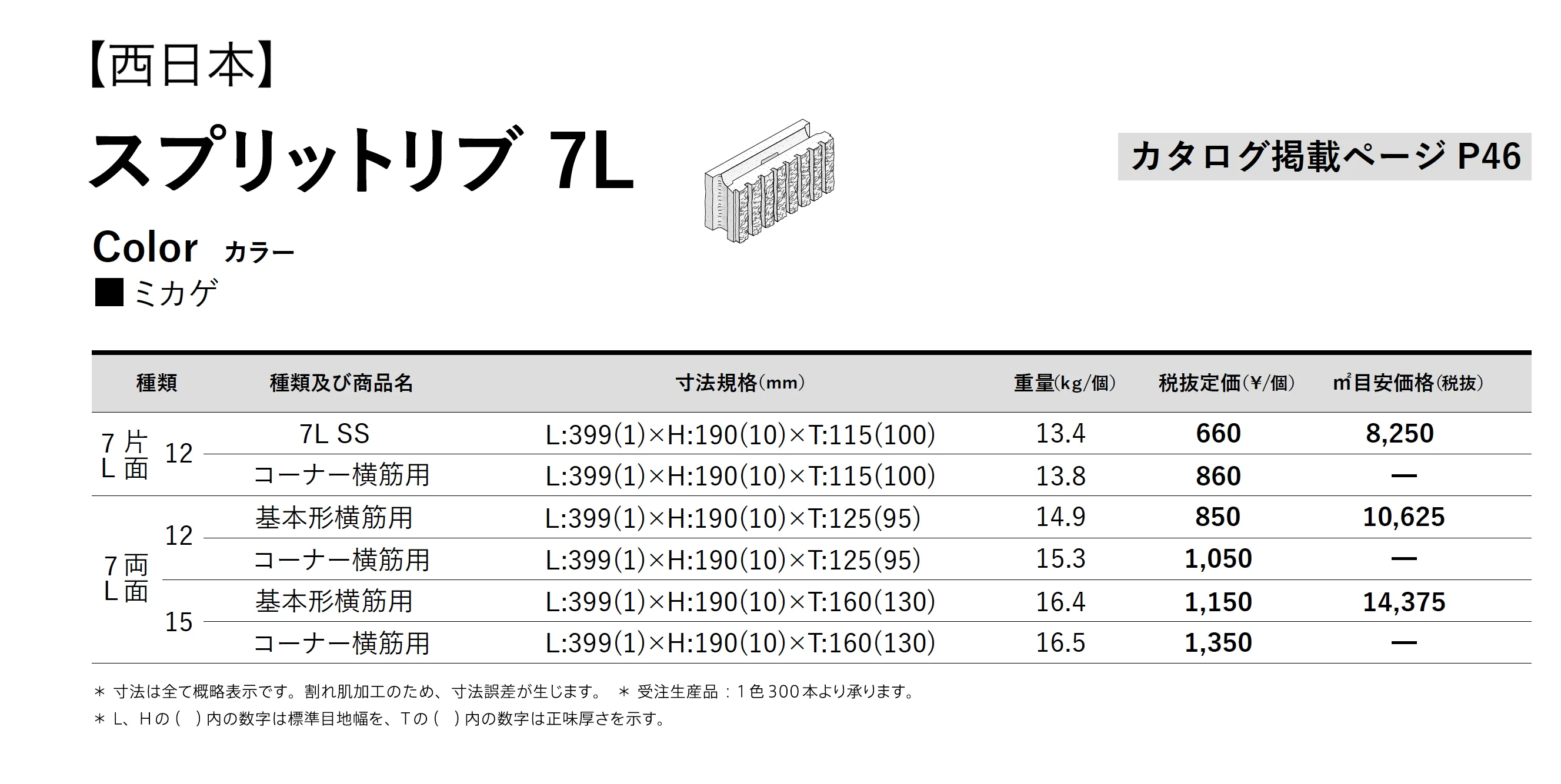 スプリットリブ 7L【西日本・中京】_価格_1