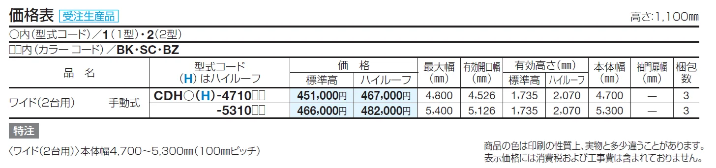 クレディホップワイド1型【2024年版】_価格_1