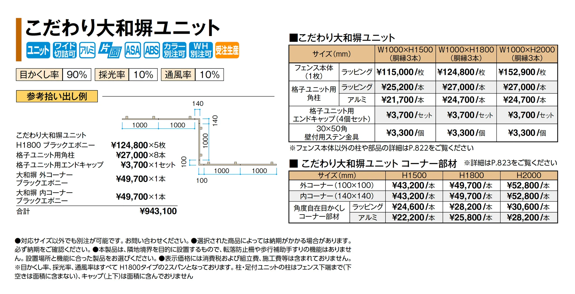 こだわり大和塀ユニット_価格_1