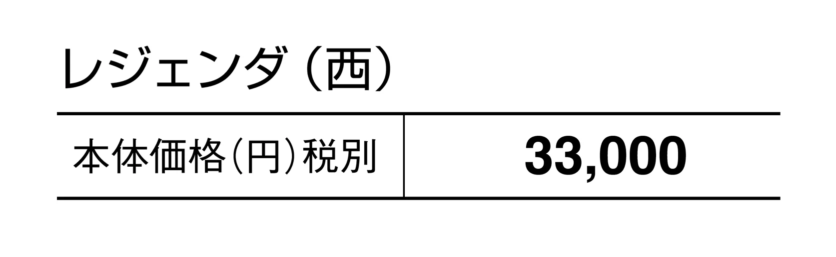 レジェンダ_価格_2