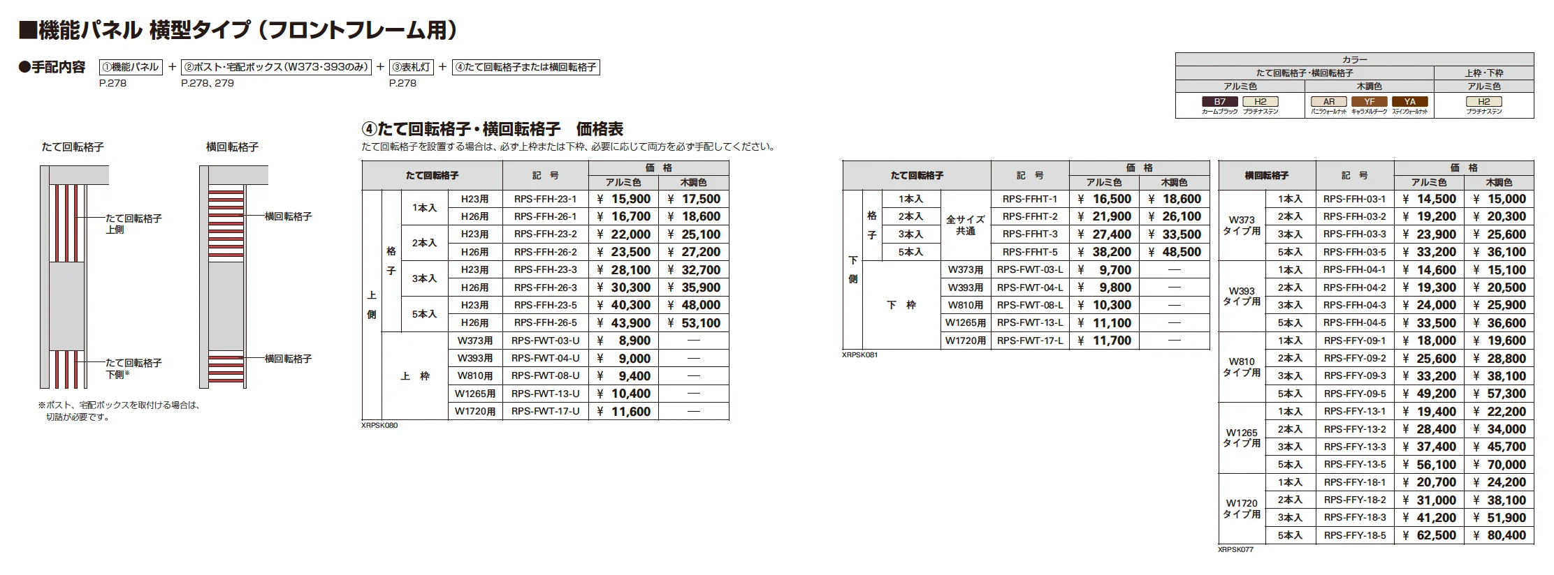 リレーリア 機能パネル 横型タイプ〈W393〉（フロントフレーム用）【2025年版】_価格_2