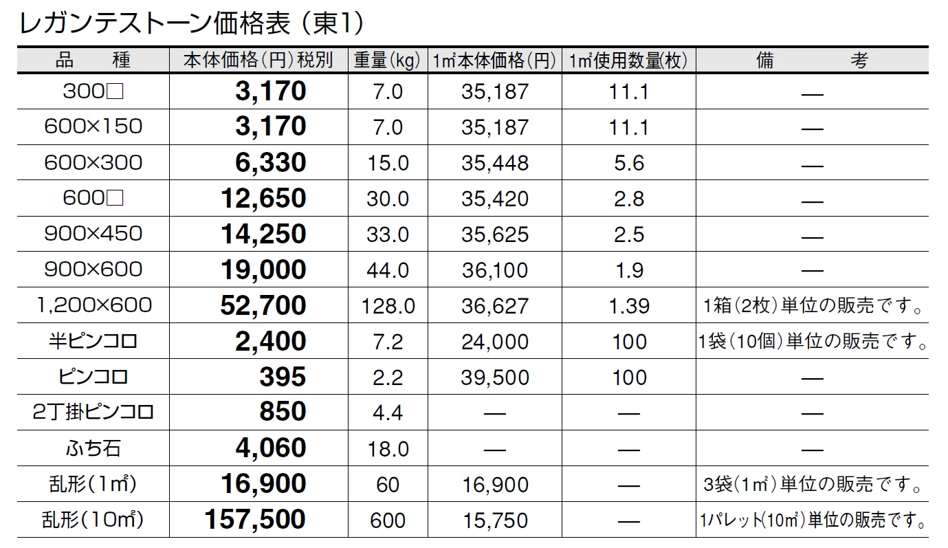 レガンテ ストーン【2024年版】_価格_1