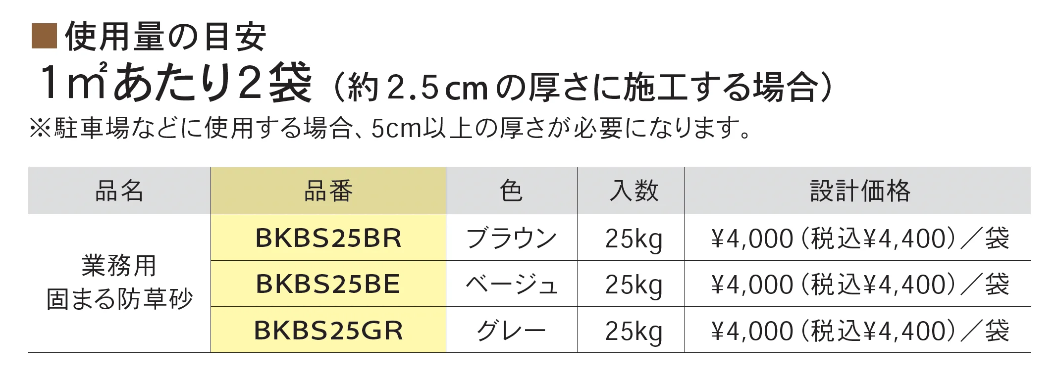 業務用 固まる防草砂_価格_1