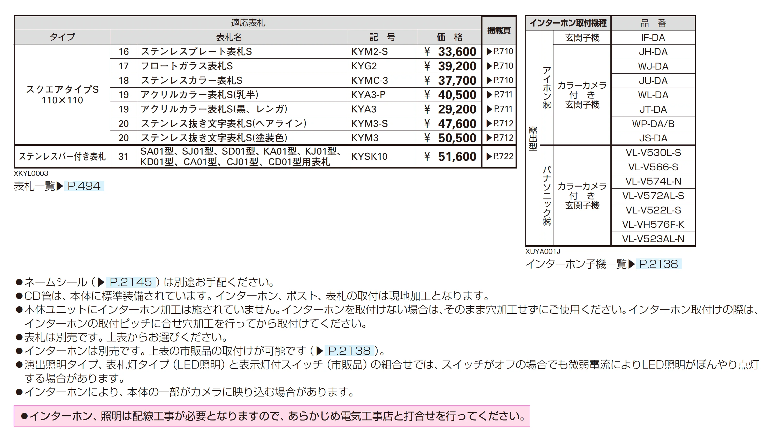 ルシアス ポストユニット SD01型_価格_2