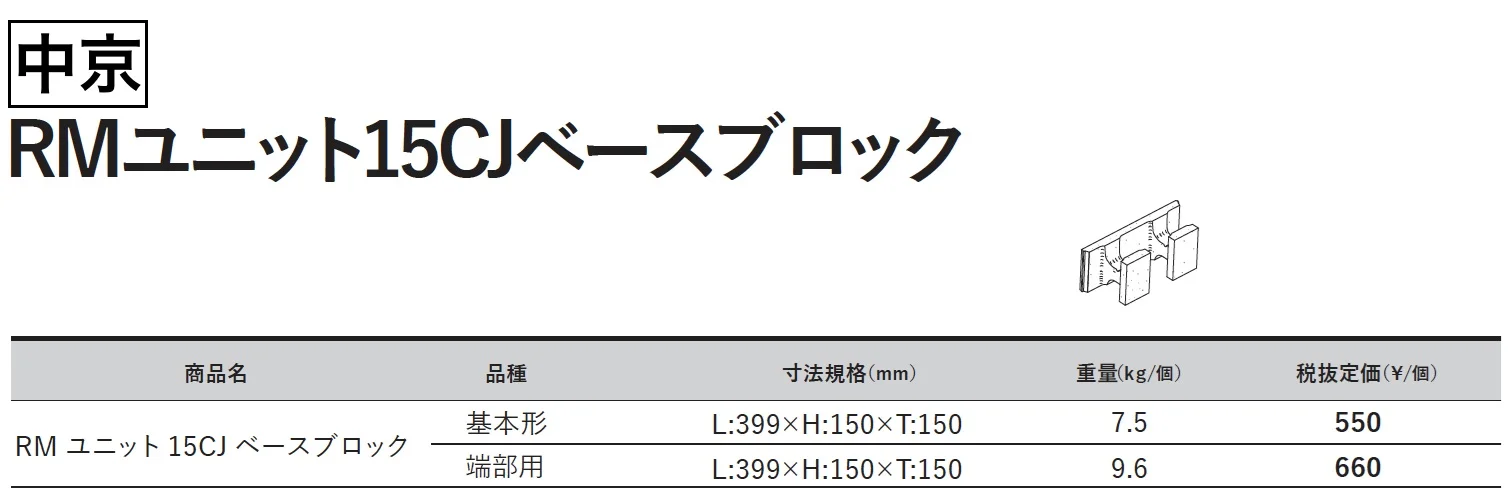 RMユニット15CJベースブロック【2024年版】_価格_3