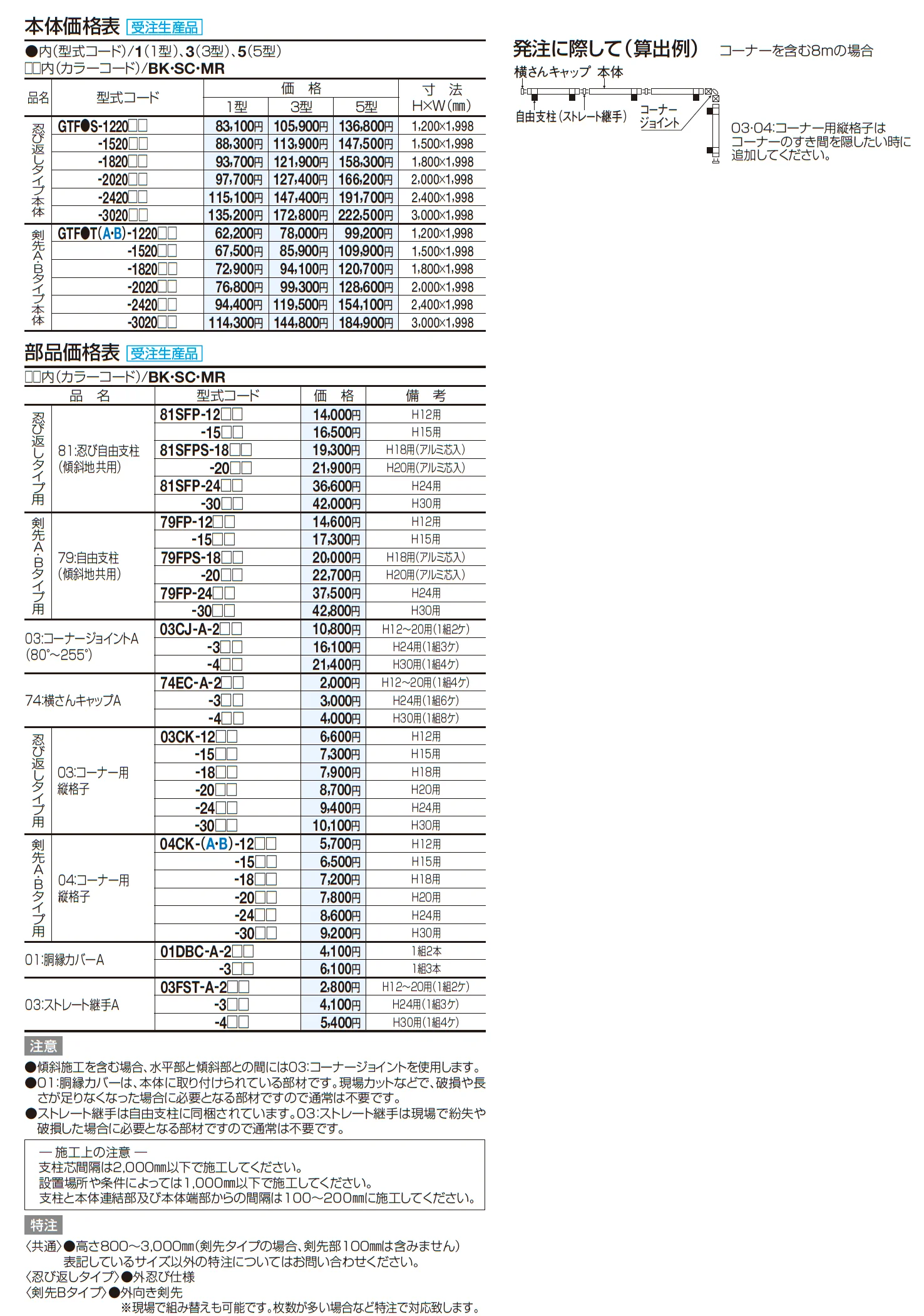 GTF5型(忍び返しタイプ)【2023年版】_価格_2