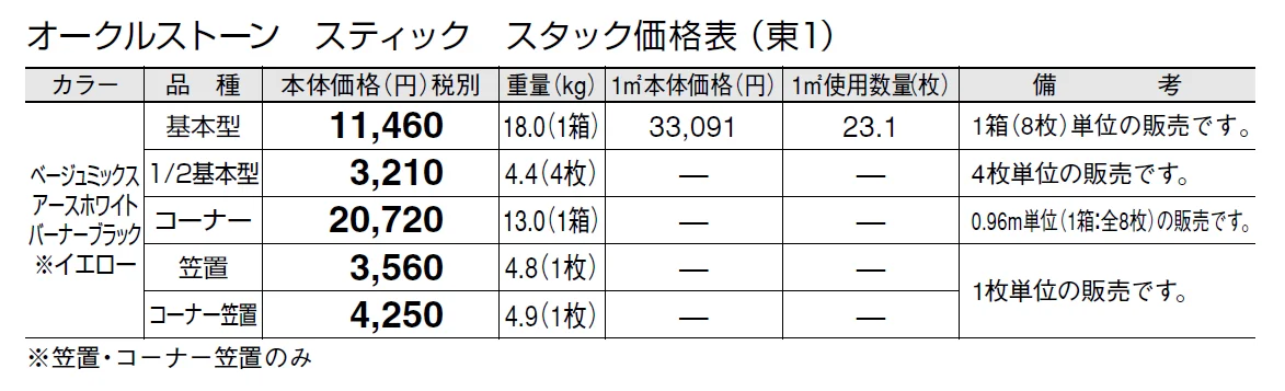 オークルストーン スティック【2024年版】_価格_1
