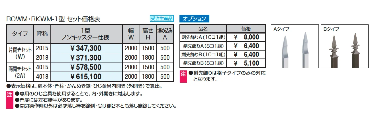 フレラインフォルテ1型 大開口タイプ ノンキャスター仕様 笠木タイプ_価格_1