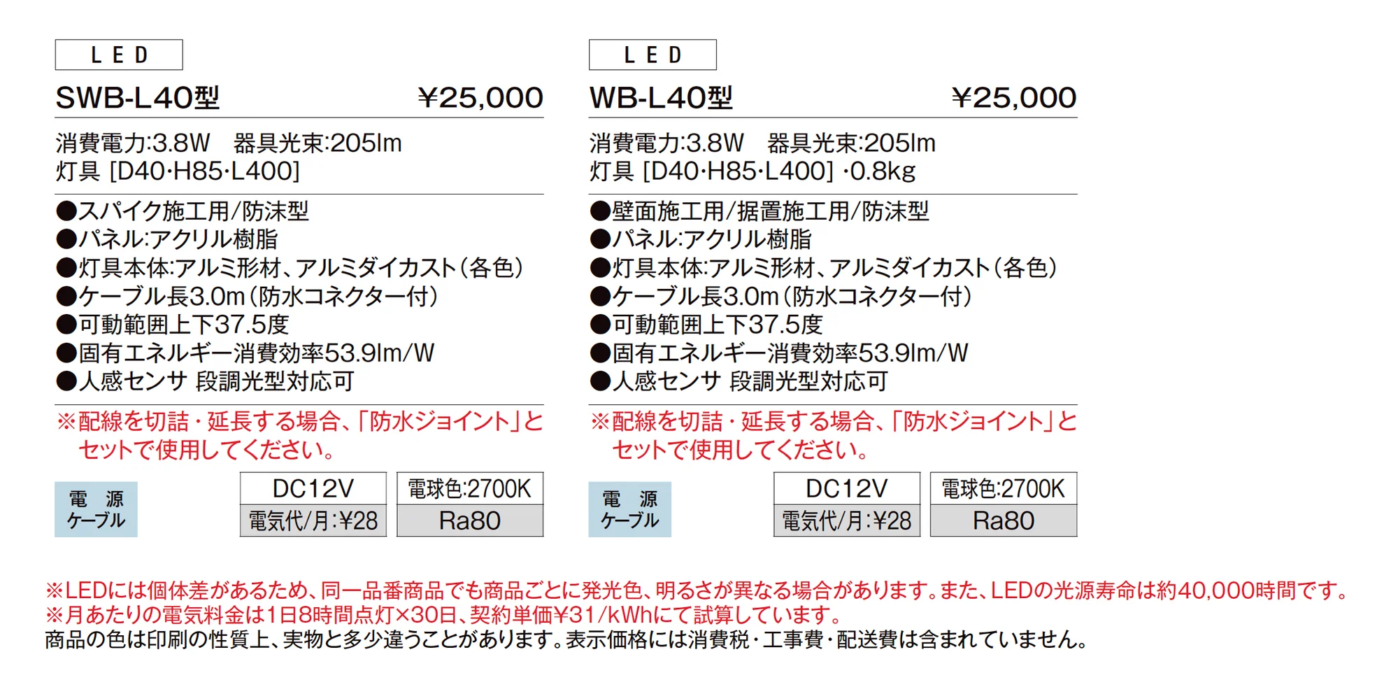ウォールバーライト SWB-L40型 / WB-L40型_価格_1