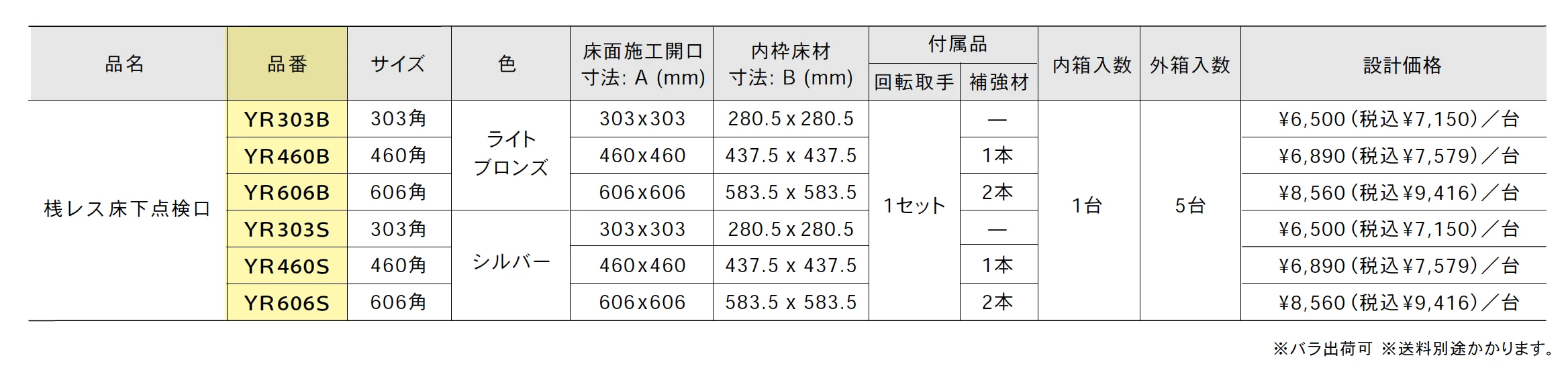 桟レス床下点検口【2025年版】_価格_1