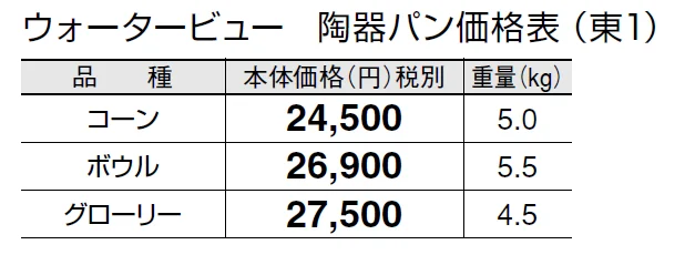 ウォータービュー 陶器パン【2024年版】_価格_1