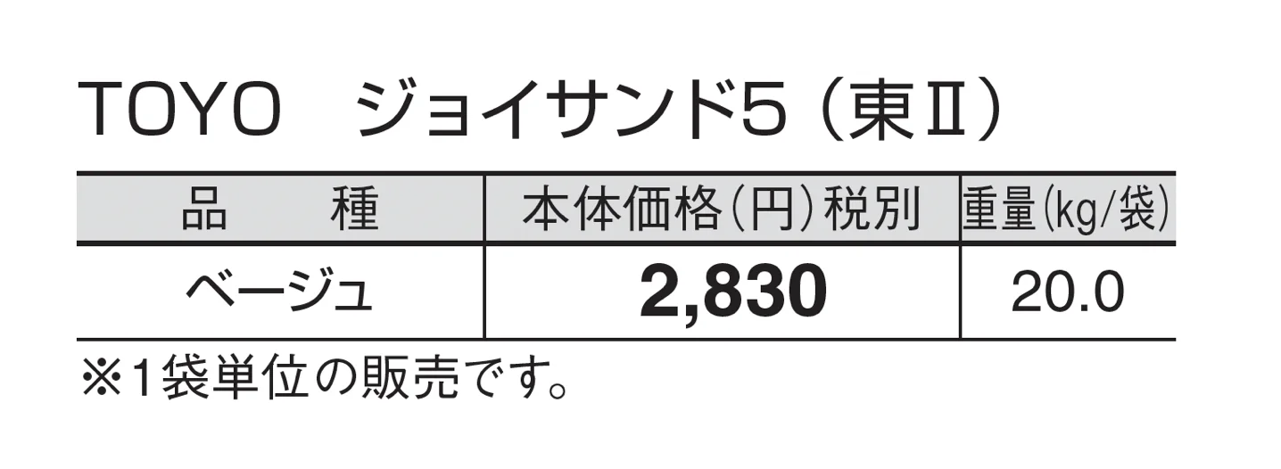 TOYO ジョイサンド5_価格_2