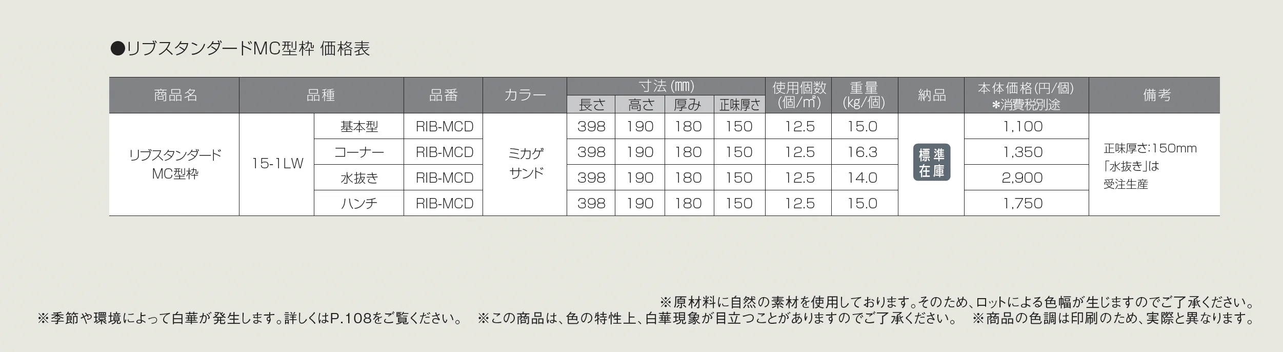 リブスタンダードMC型枠【2025年版】_価格_1