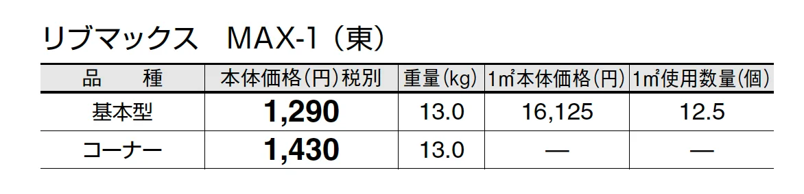 リブマックス マックス-1【東日本限定販売】_価格_1