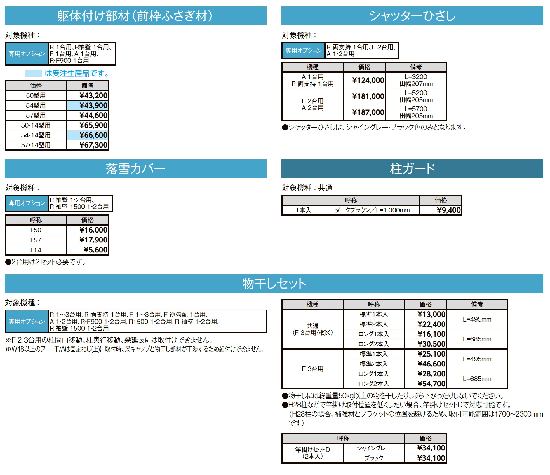 フーゴR 3台用_価格_5