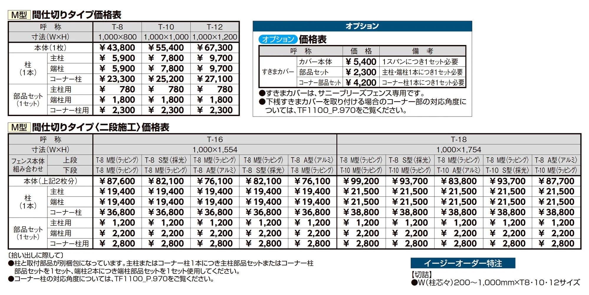 サニーブリーズフェンス M型(ラッピング形材色タイプ)_価格_2