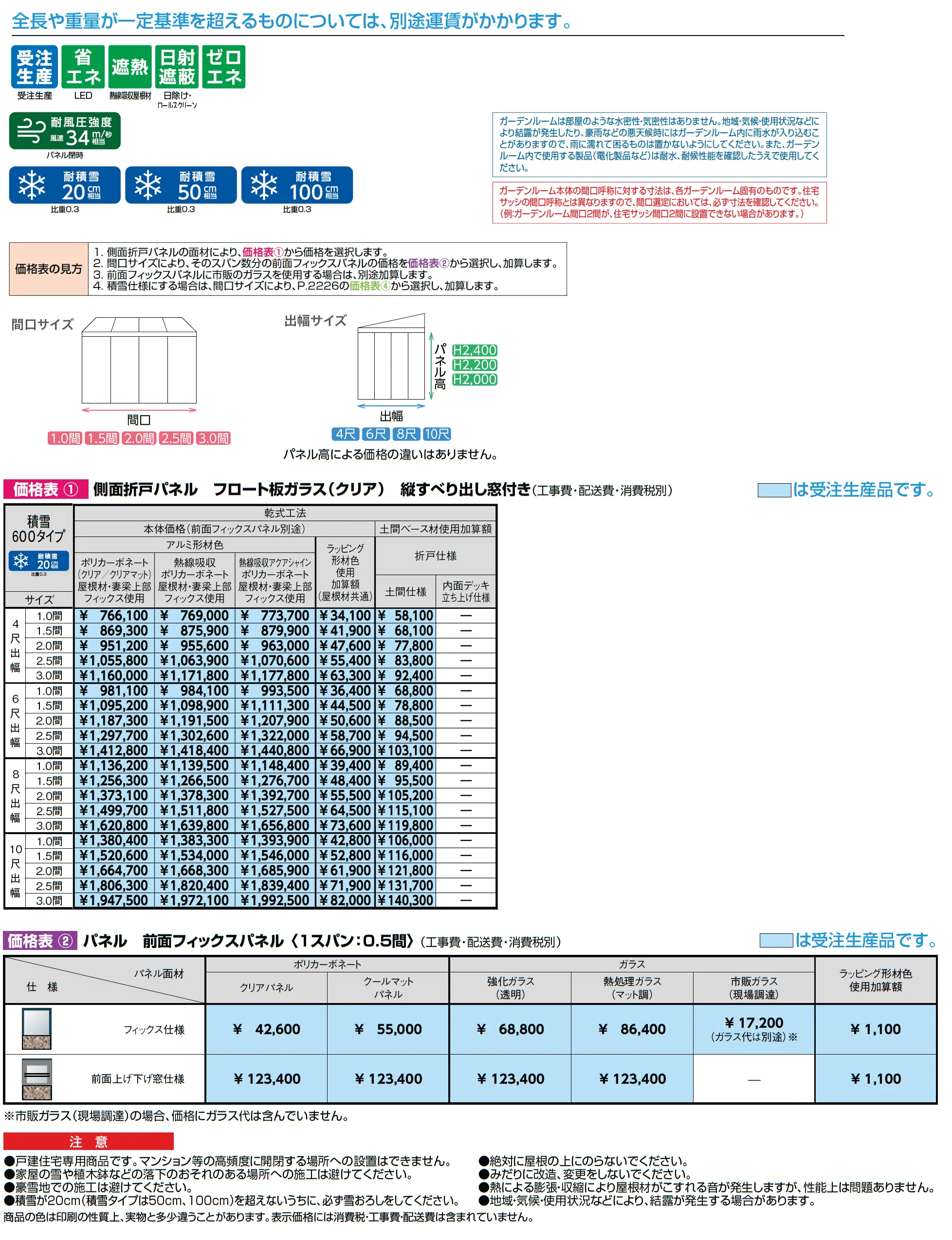 ココマ ガーデンルームL字腰壁タイプ(乾式工法)_価格_1