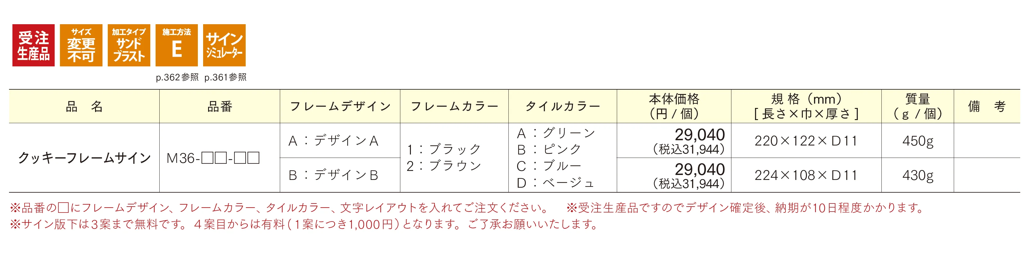 クッキーフレームサイン_価格_1