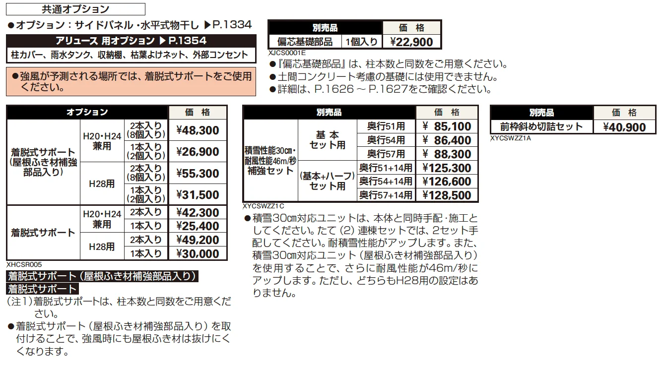 アリュース 600タイプ 基本セット／（基本＋ハーフ）セット／たて（2）連棟セット【2023年版】_価格_2