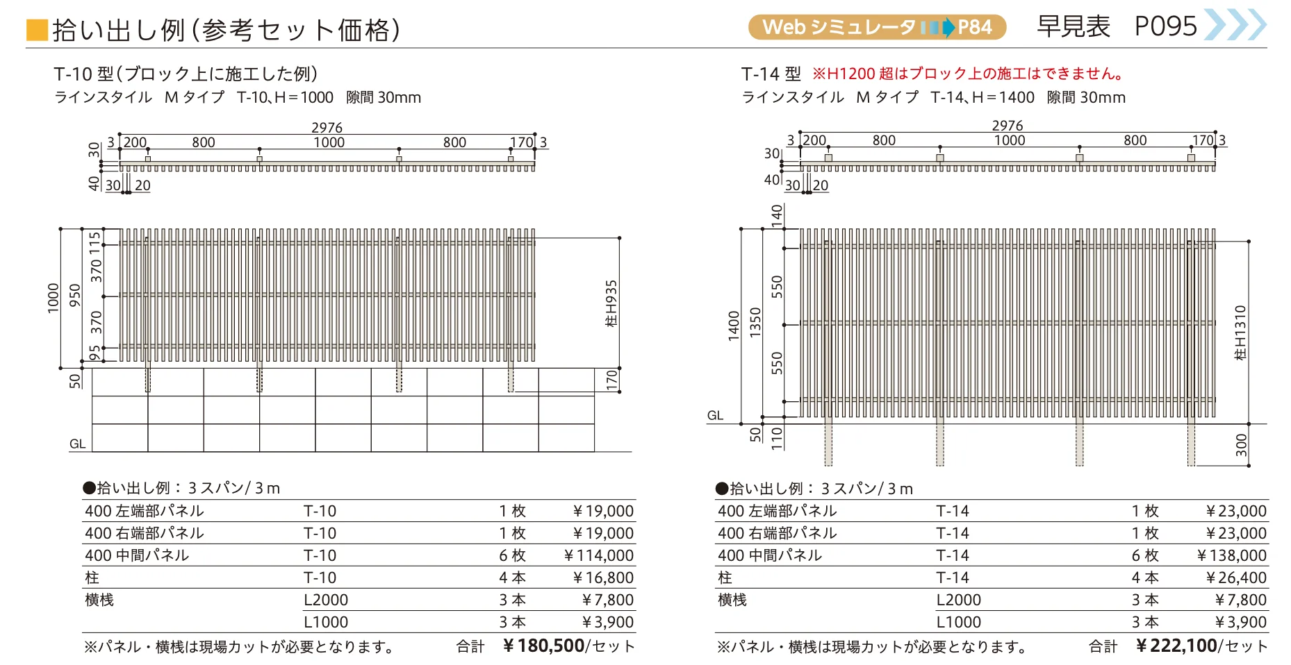 ラインスタイル Mタイプ (隙間30mm)【2023年版】_価格_2